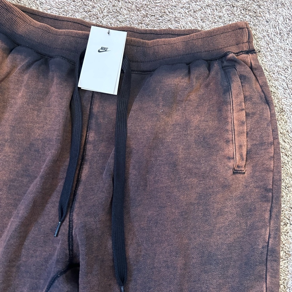 Nike Rust Brown Washed Flames Jogger Sweat pants DZ3054-010 Men's Medium - Picture 3 of 9